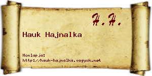Hauk Hajnalka névjegykártya