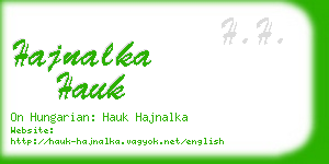hajnalka hauk business card